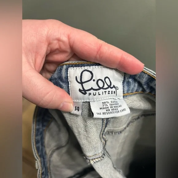 Lilly Pulitzer embroidered floral unique jeans Y2K - Picture 6 of 6